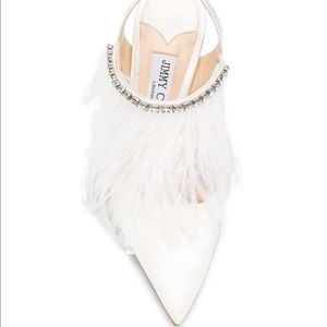 Jimmy Choo Ambre 100mm Feathered Pumps